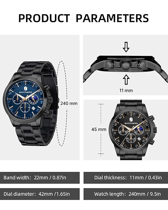 Sapphero Royal Black Blue