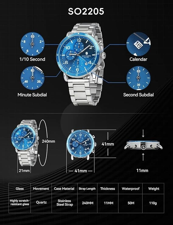 Sapphero Classic Silver Blue