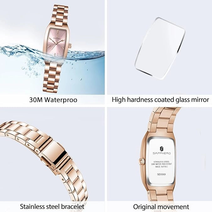 Relógio Feminino Sapphero Prestige Rose Pink