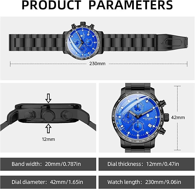 Sapphero Velocity Black Blue