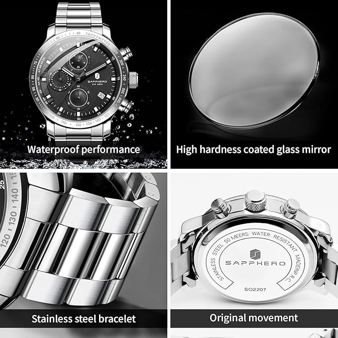 Sapphero Velocity Silver Black