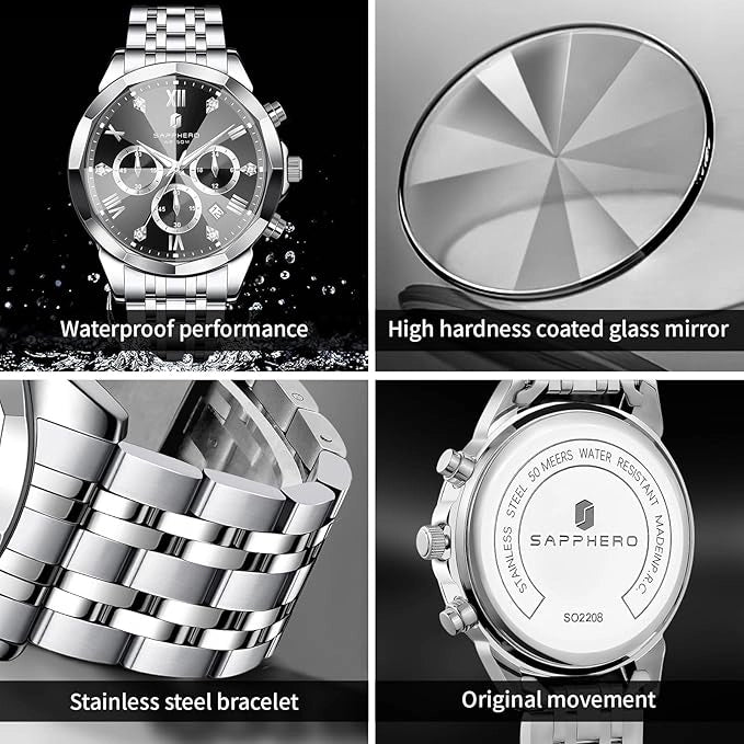 Sapphero Diamond Silver Black