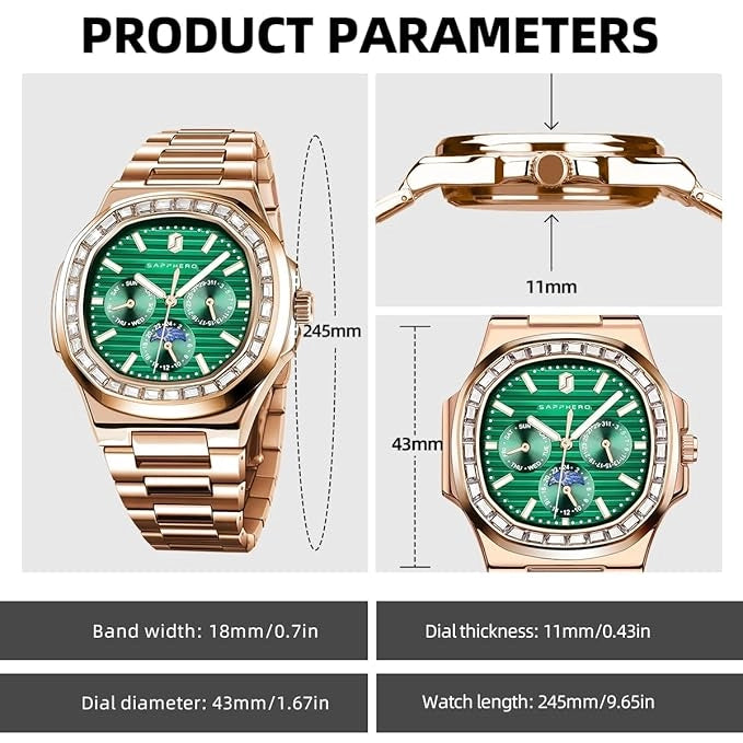 Sapphero Horizon Rose Green