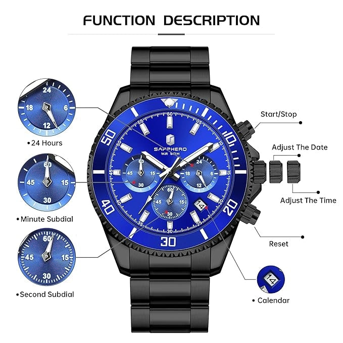 Sapphero Nautilus Blue Black
