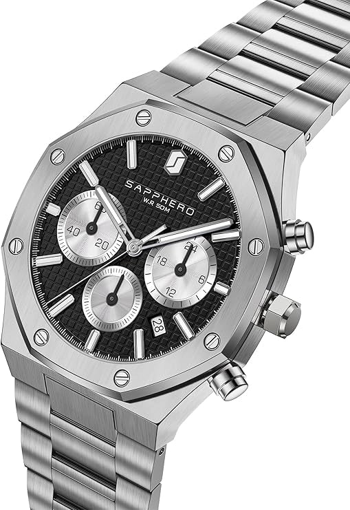 Sapphero Steel Silver Black