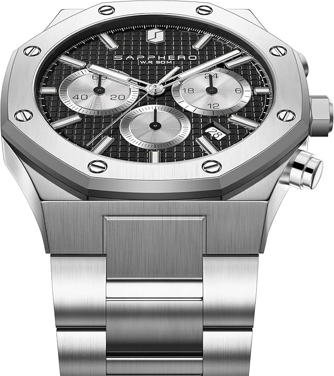 Sapphero Steel Silver Black
