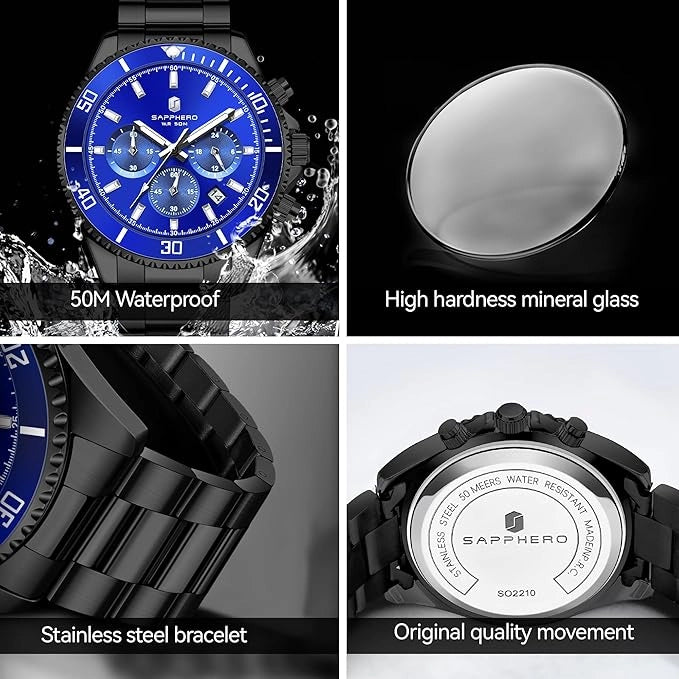 Sapphero Nautilus Blue Black