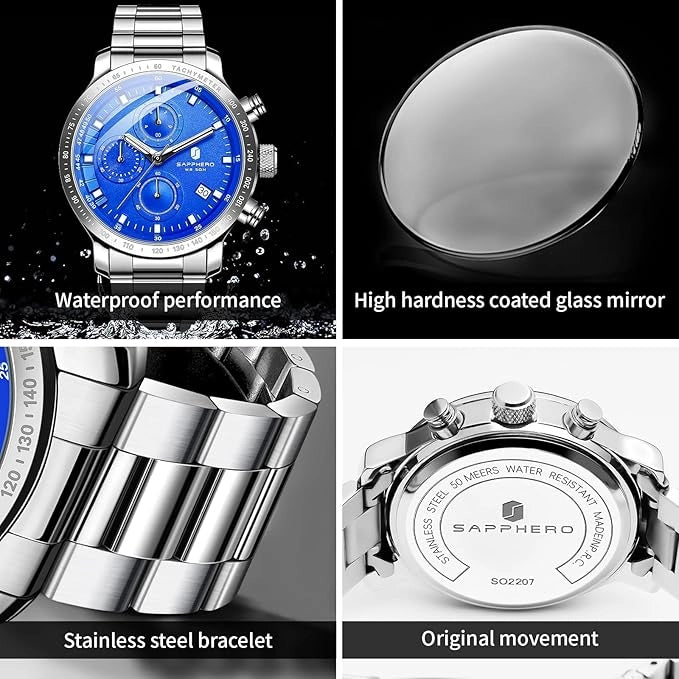 Sapphero Velocity Silver Blue