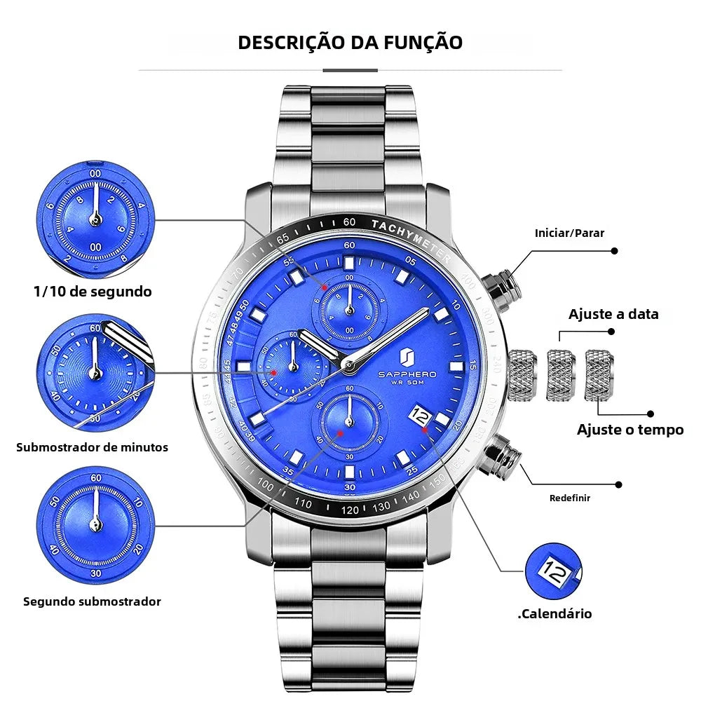 Sapphero Velocity Silver Blue