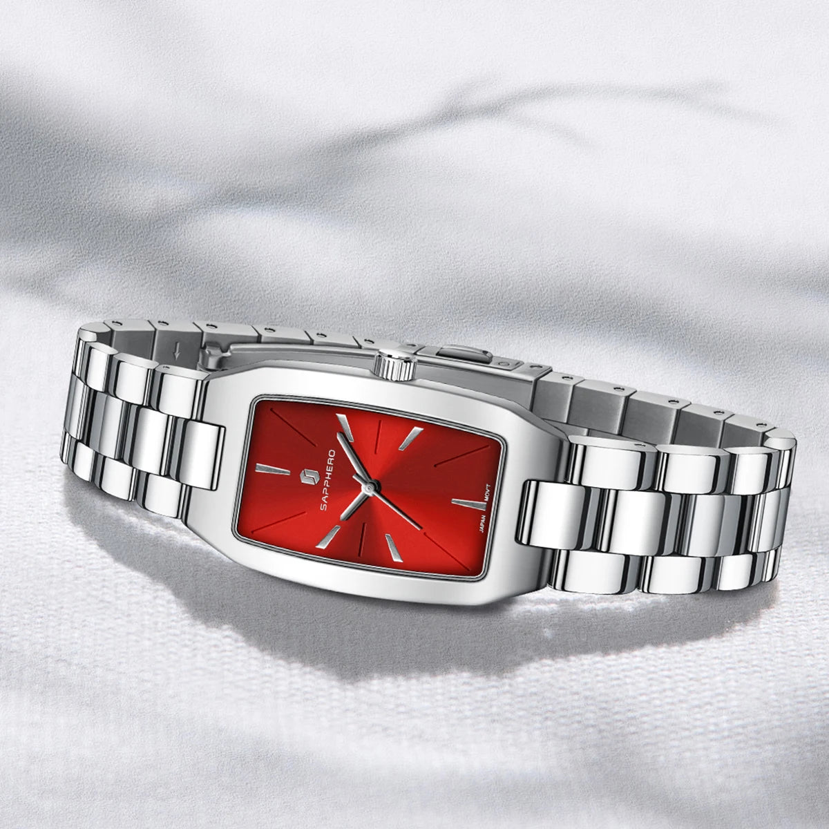 Relógio Feminino Sapphero Prestige Silver Red