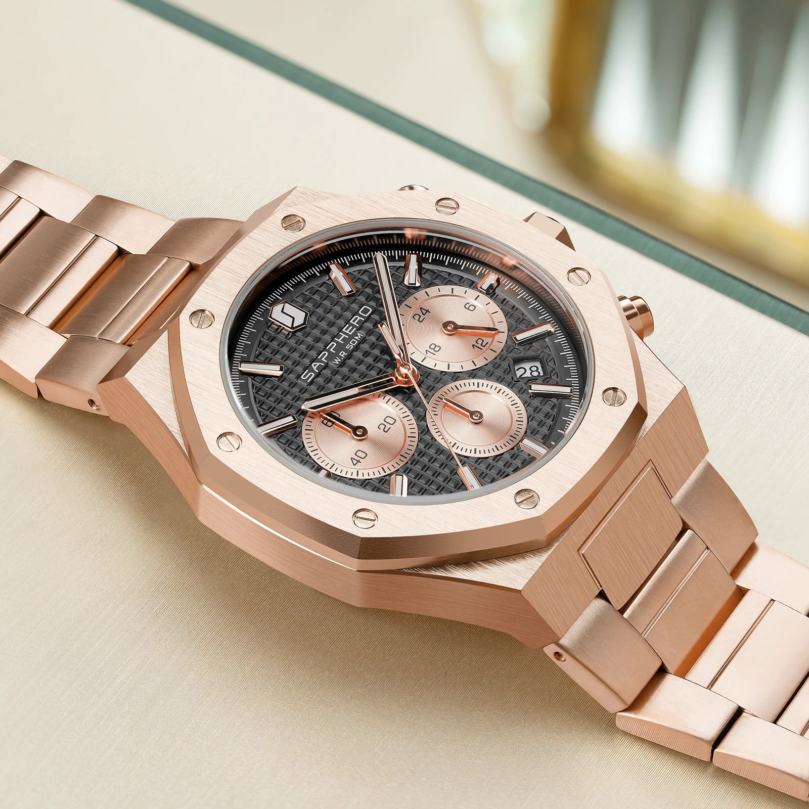 Sapphero Steel Rose Black