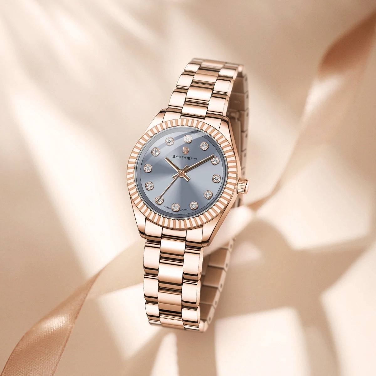 Relógio Feminino Sapphero Lily Rose Gray