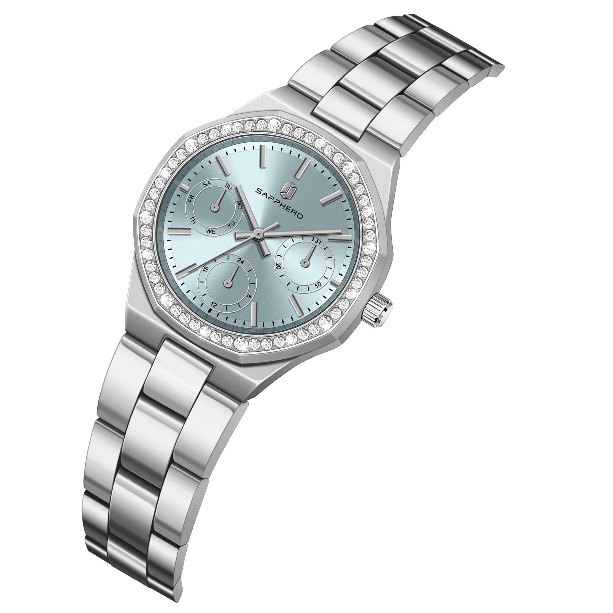 Relógio Feminino Sapphero Crystal Blue