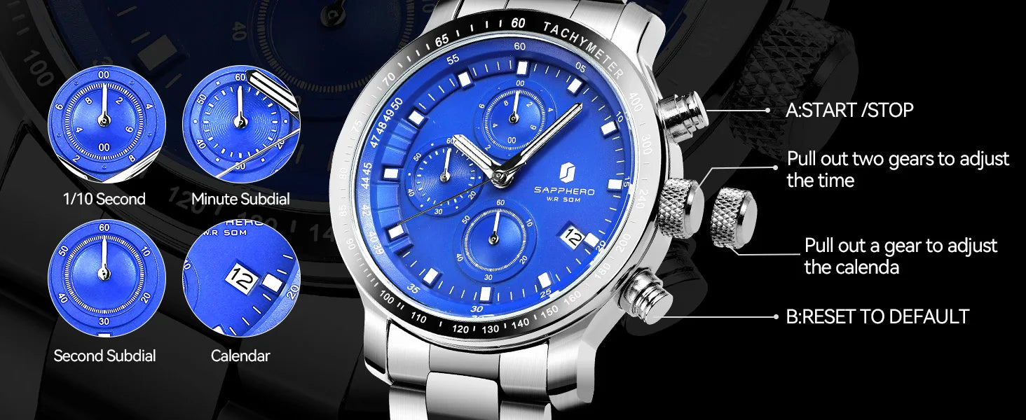Sapphero Velocity Silver Blue
