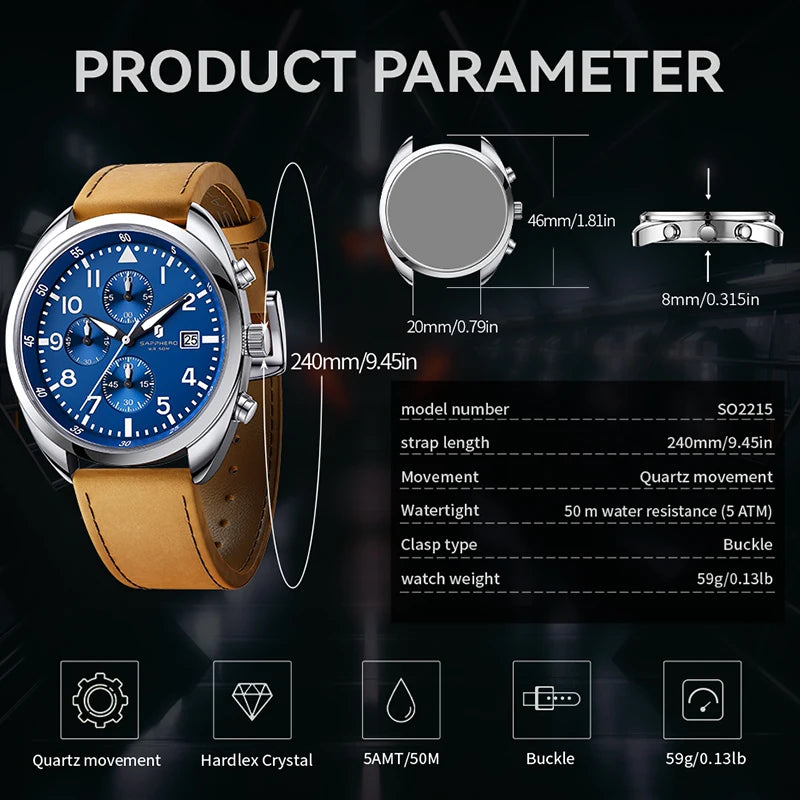 Sapphero Atlas Silver Blue