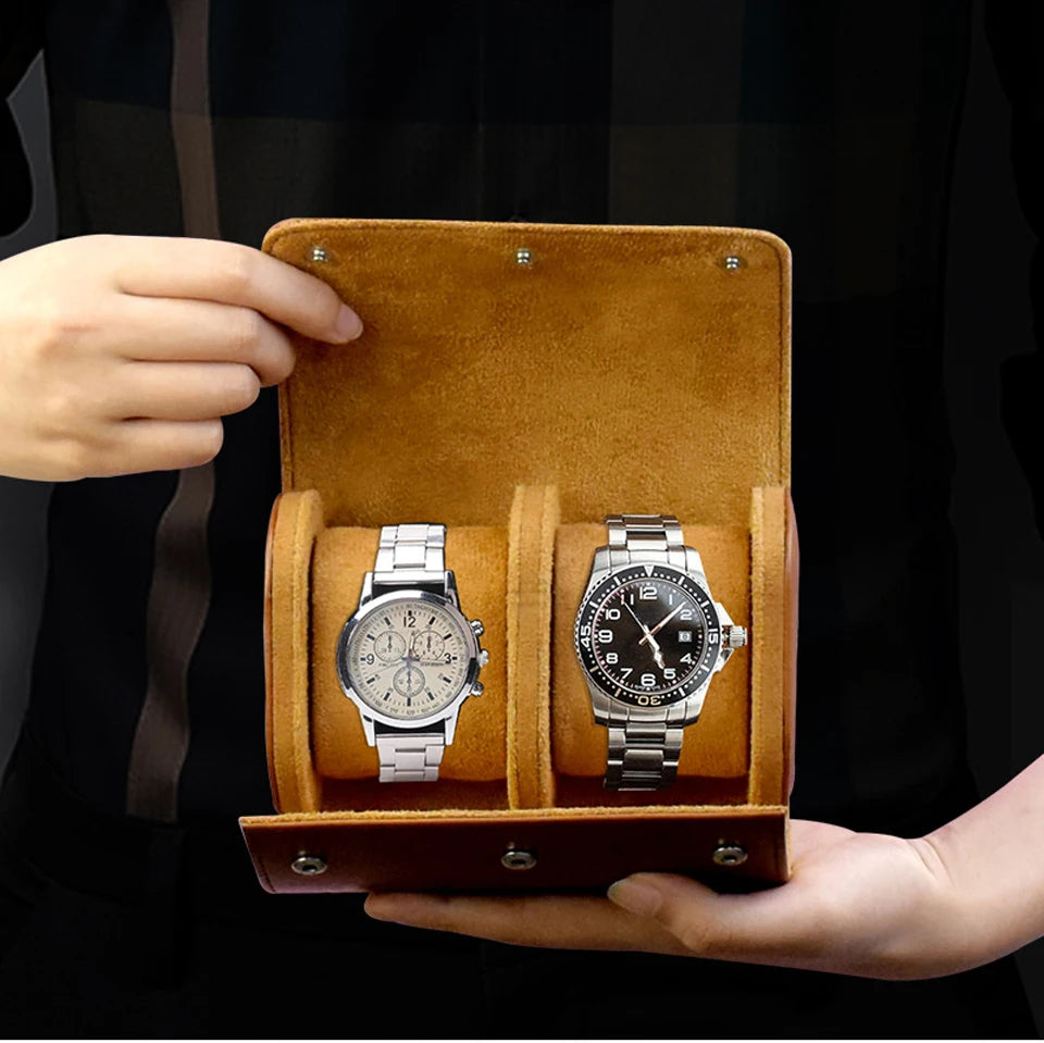 Porta Relógio em Couro Premium