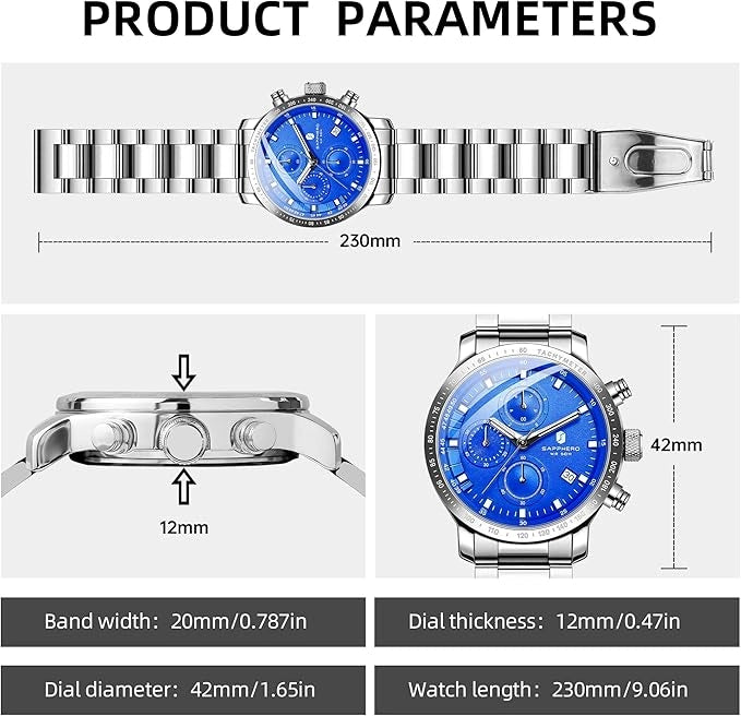 Sapphero Velocity Silver Blue
