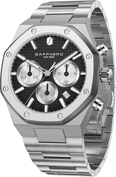 Sapphero Steel Silver Black