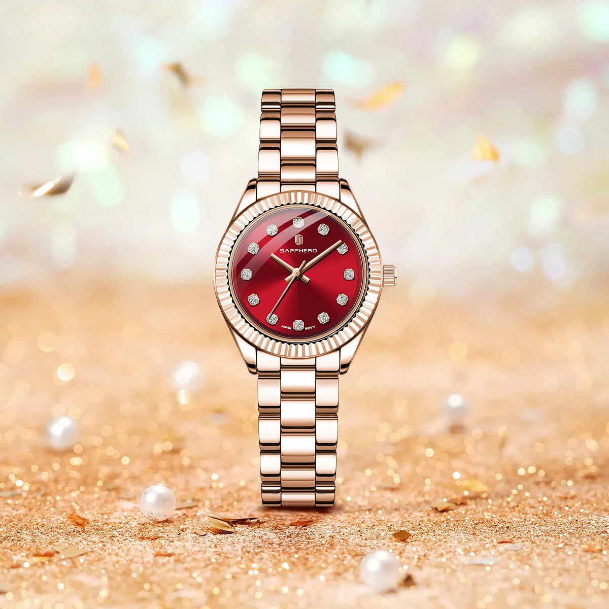 Relógio Feminino Sapphero Lily Rose Red