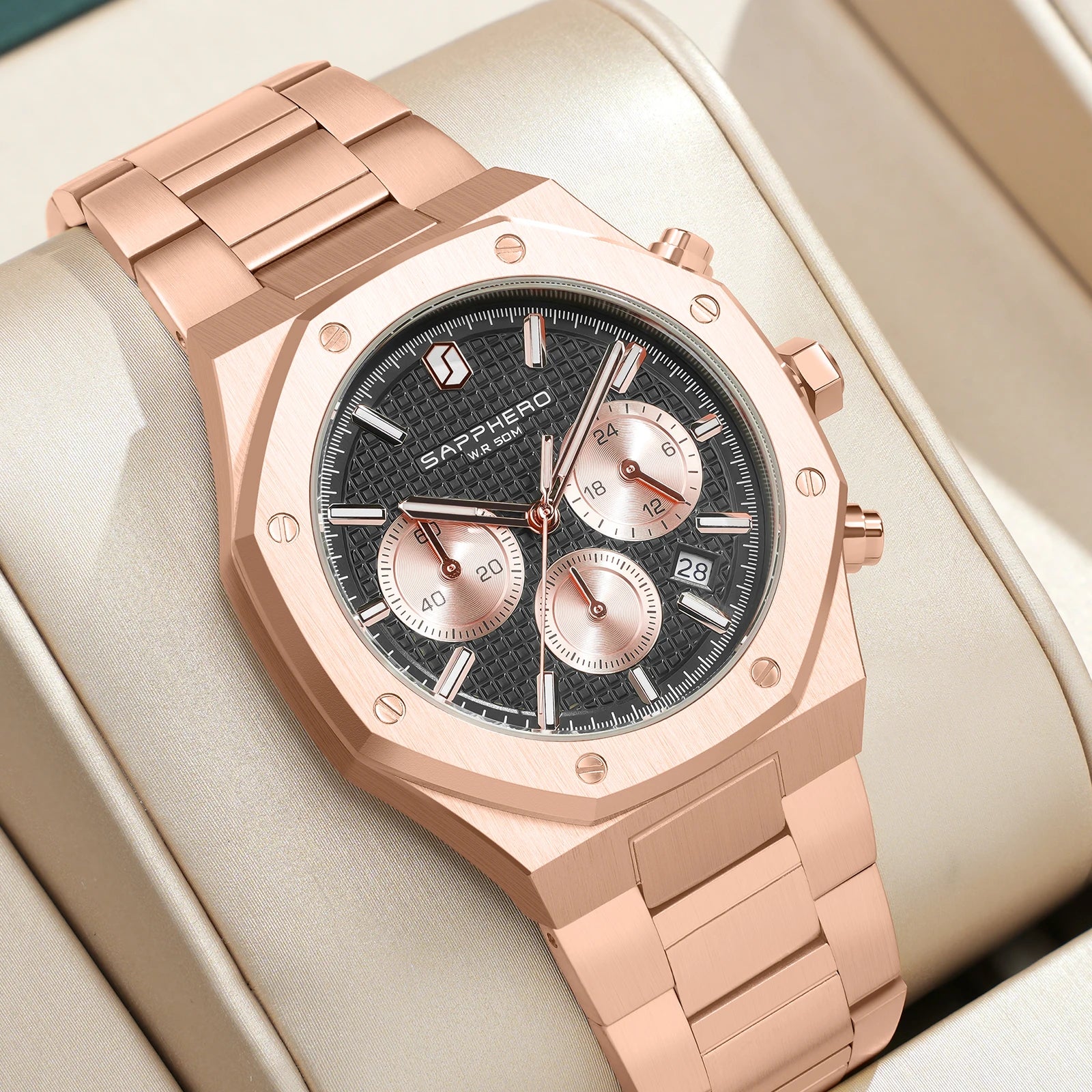 Sapphero Steel Rose Black