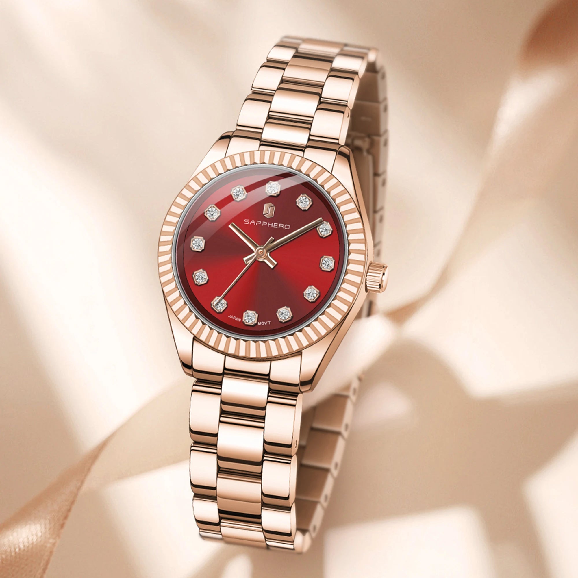 Relógio Feminino Sapphero Lily Rose Red