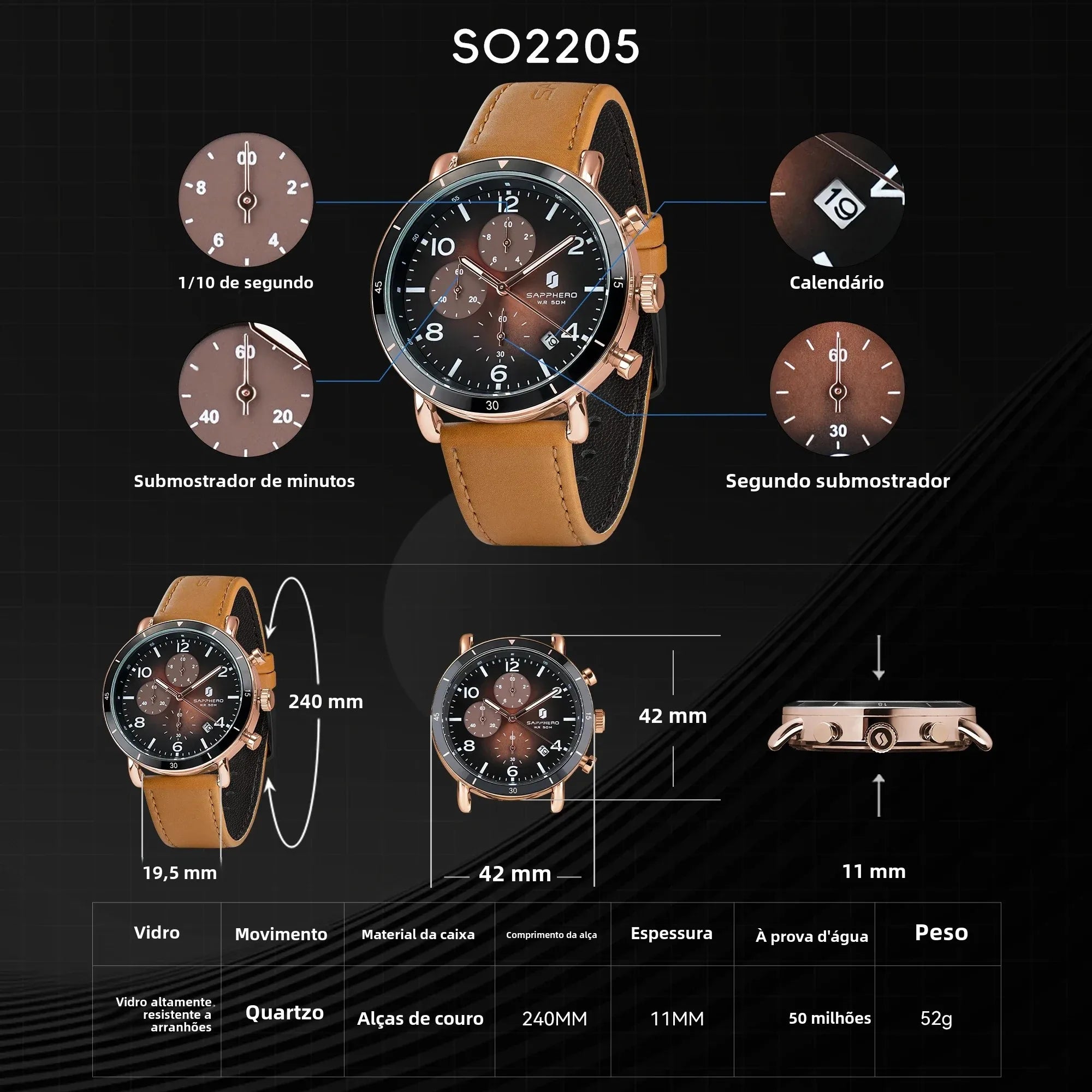 Sapphero Classic Black Meteorite