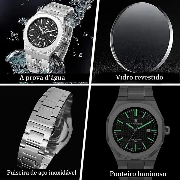 Relógio Sapphero Orion Milano Black